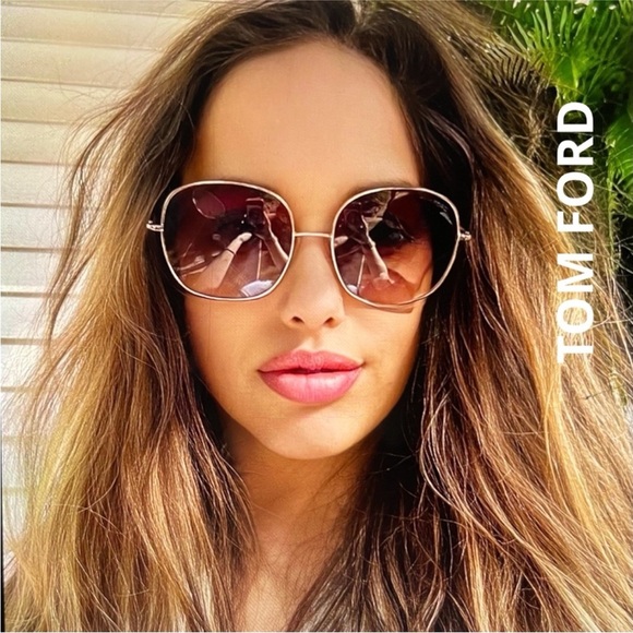 Tom Ford Brown Sunglasses Retro-Inspired Gradient Lenses - Picture 1 of 1